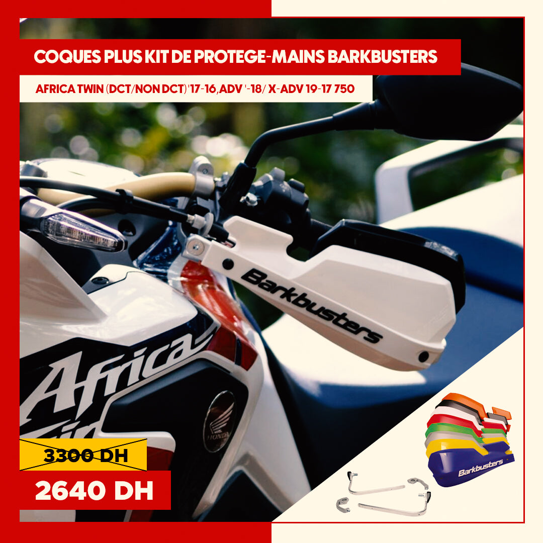 Coques plus Kit De Protège-Mains Barkbusters pour Honda Africa Twin (Dct/Non Dct)'16-17,Adv '18-/ X-Adv 750 17-19
