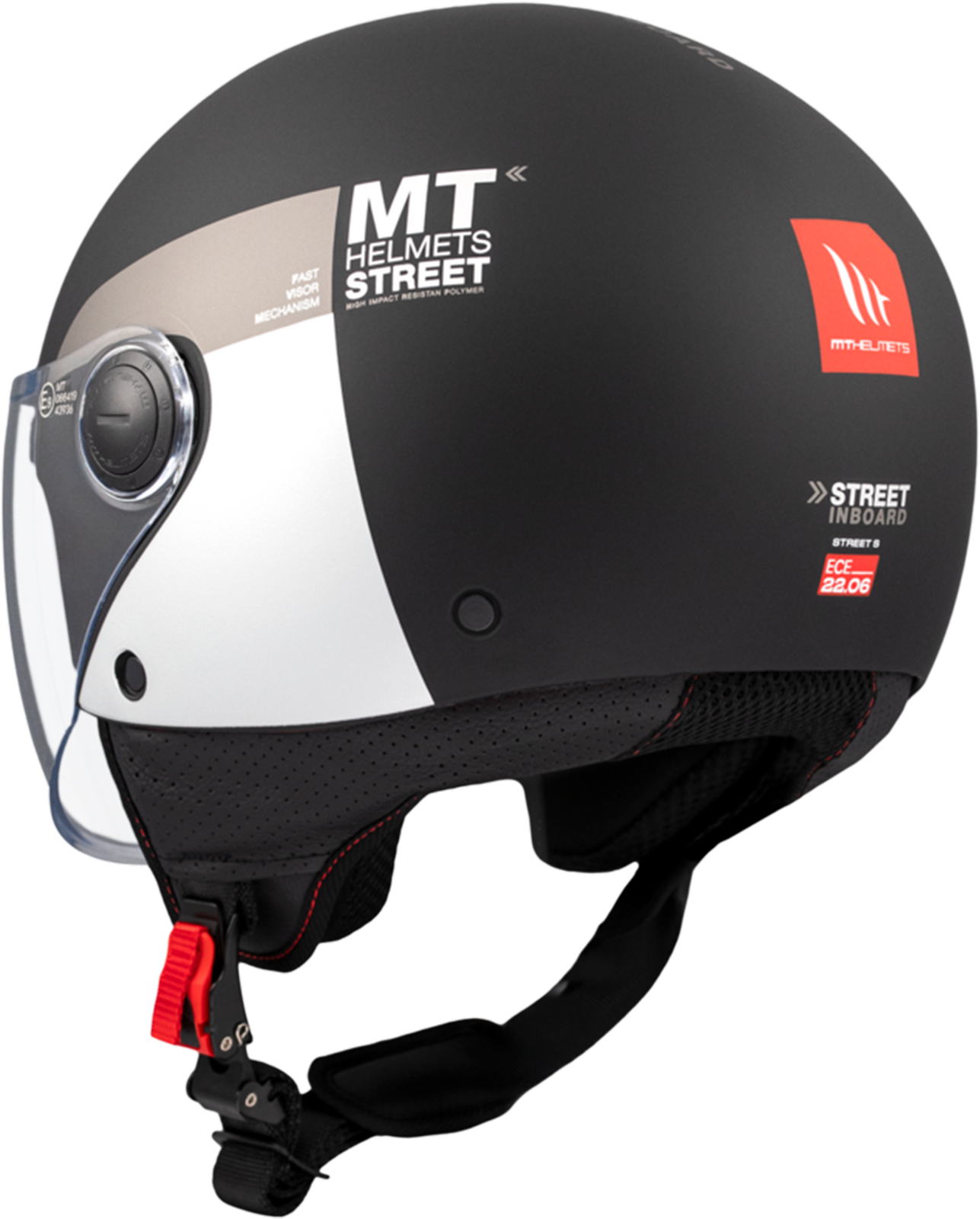 HELMET MT OF501B STREET S INBOARD D2 MATT