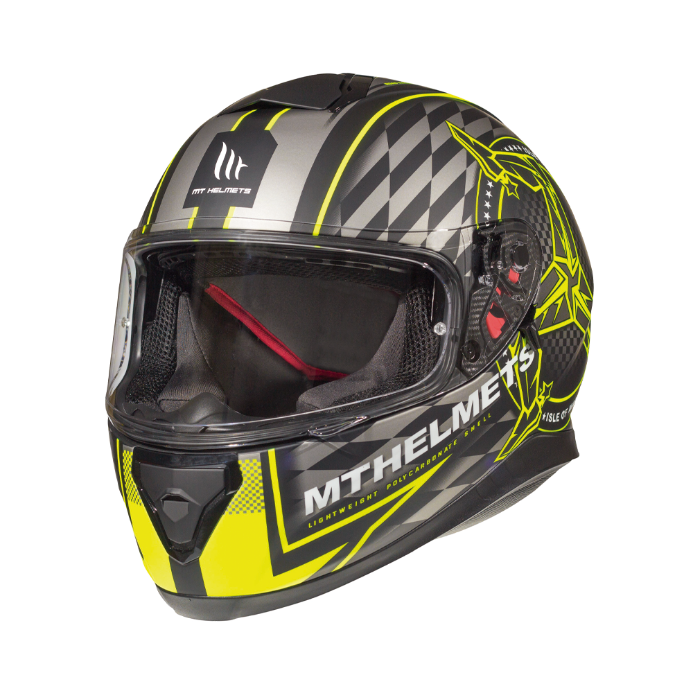 MT THUNDER 3 SV ISLE OF MAN A3 MATT Noir/Jaune Fluo