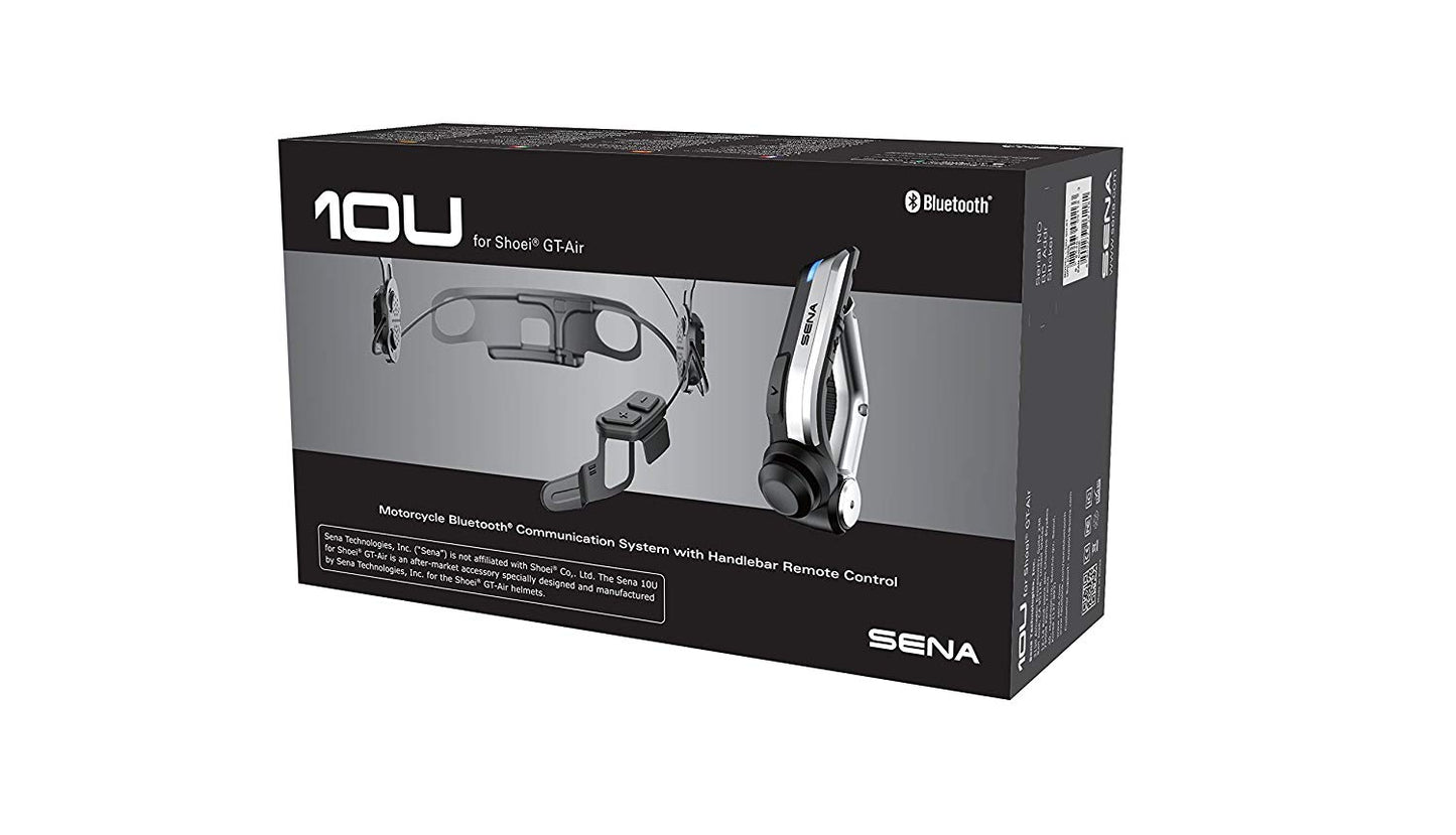 SENA 10U Systeme De Communication Bluetooth Avec Handlebar Remote Pour Shoei Gt-Air