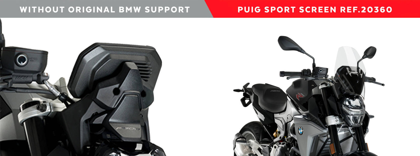 PUIG Saute-Vent New Generation Sport Pour BMW F900R 2020 Sans Support D’Origine BMW- Transparent