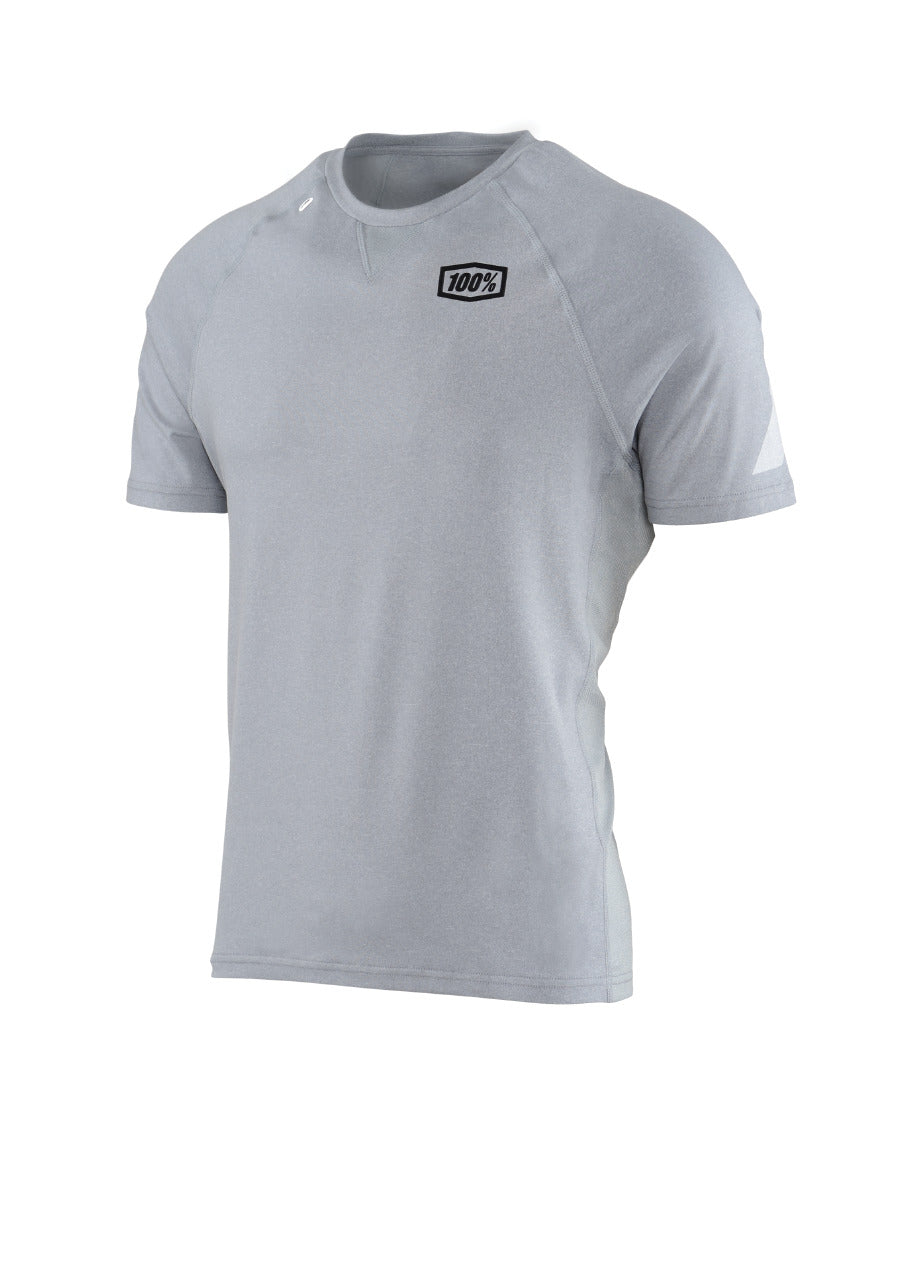 100% Relay Tech Tee Silver Heather