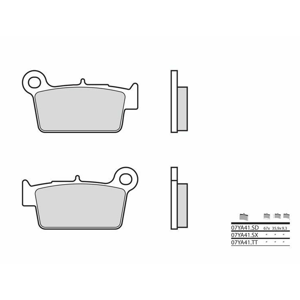 BIHR Plaquettes De Frein Moto Brembo 07Ya41 Sd Metal Fritte
