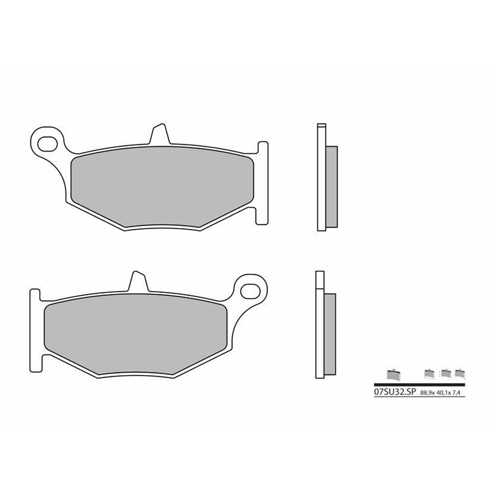 BIHR Plaquettes De Frein Moto Brembo 07Su32 Sp Metal Fritte
