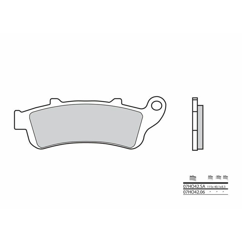 BIHR Plaquettes De Frein Moto Brembo 07Ho42Sa Metal Fritte Honda Goldwing (-18) avant