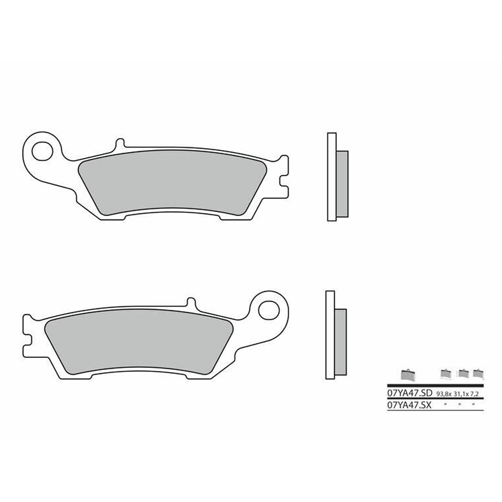BIHR Plaquettes De Frein Moto Brembo 07Ya47 Sd Metal Fritte