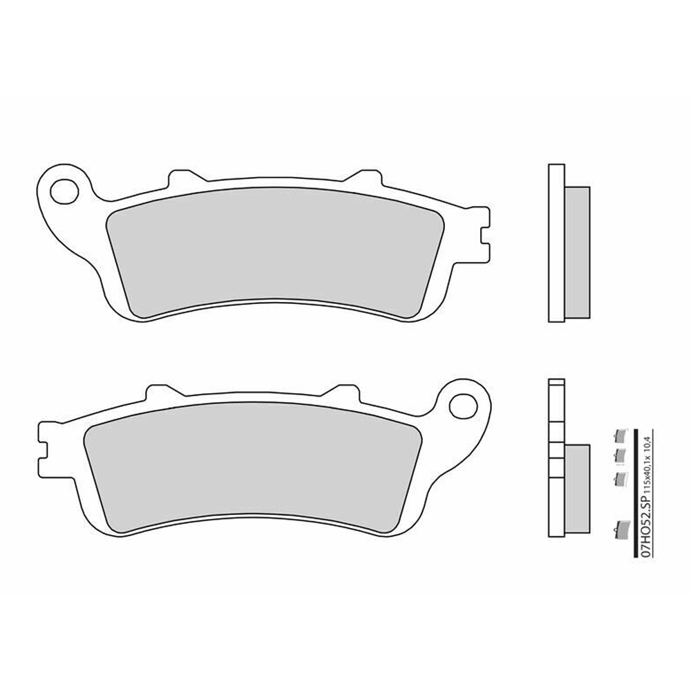 BIHR Plaquettes De Frein Moto Brembo 07Ho52Sp Metal Fritte Honda Gl1800 GoldWing arriere