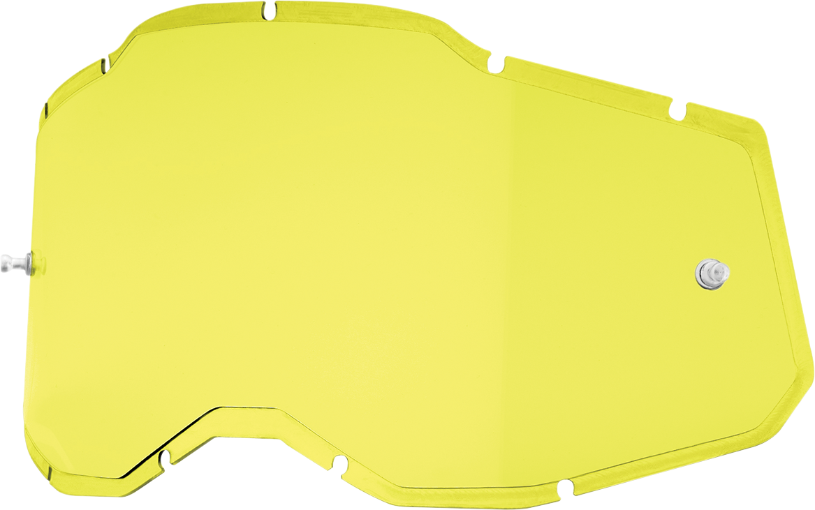 100% Lentille De Rempalcement Racecraft/Accuri/Strata Injected Jaune