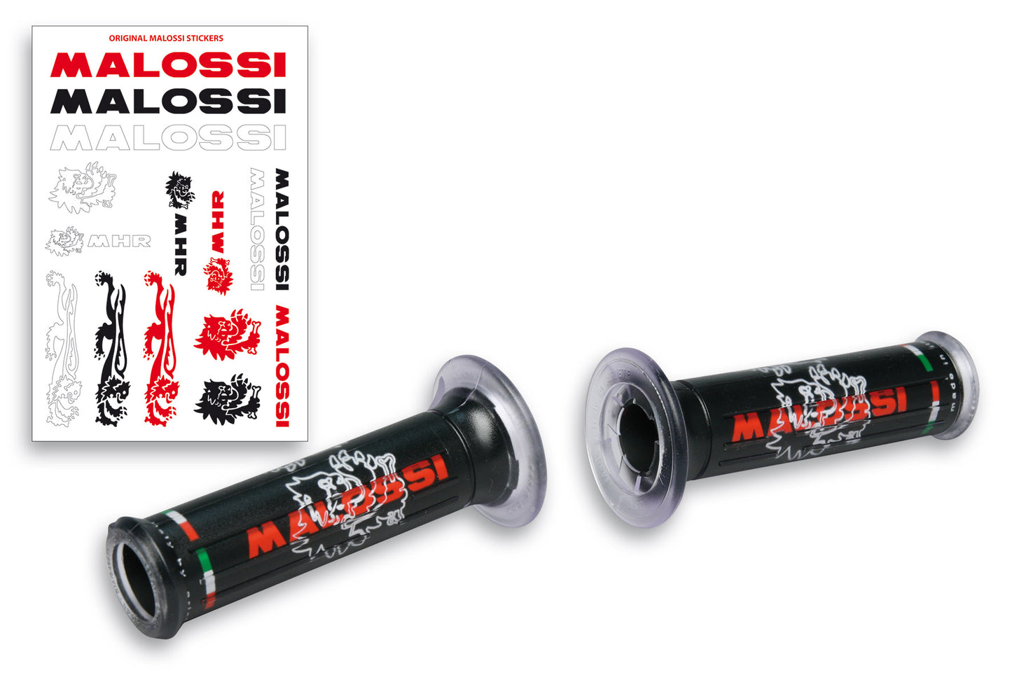 MALOSSI 2 Poignees Noires - Logo Malossi Trial