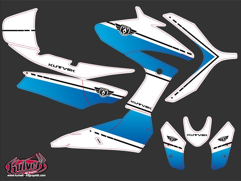 BIHR Kit Deco Cooper Kutvek Blanc/Bleu Yamaha T-Max 530
