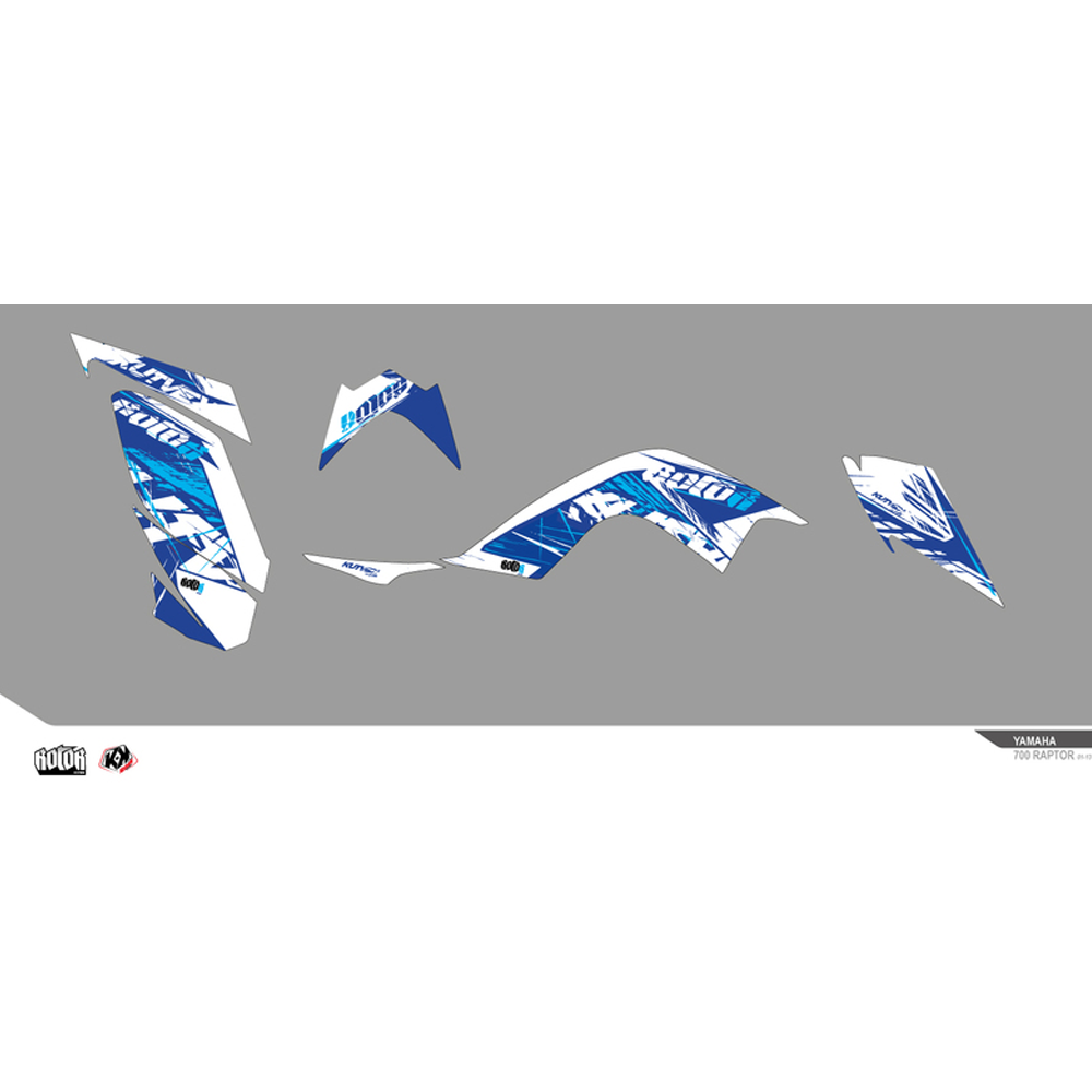 BIHR Kit Deco Kutvek Rotor Bleu Yamaha Raptor 700