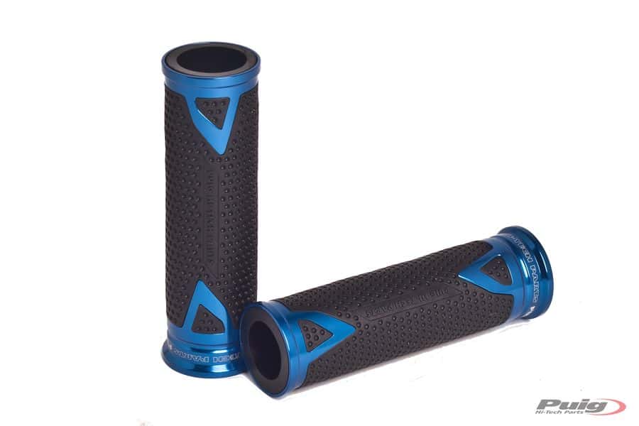 PUIG Poignees De Guidon Puig Hi-Tech Radical Alu 123Mm Bleu