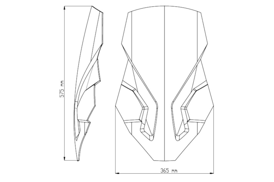 PUIG Bulle Touring Crh 1000L Africa Twin 16-18" C/Transparent