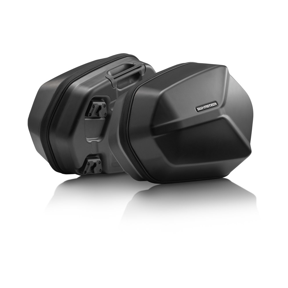 Kit De Valises Laterales Aero Abs 2X 25 L Plastique Rigide Abs Noir