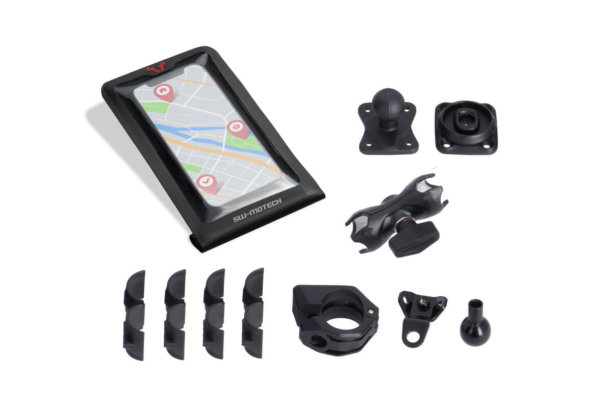 Kit support universel avec Smartphone Drybag Incl bras 2" Pour guidon/fixation retroviseur