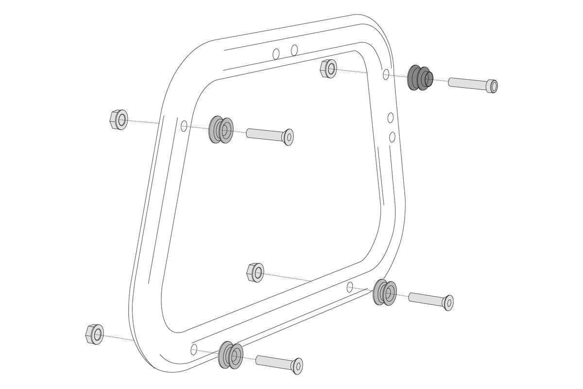 Sw Motech Kit D'Adaptation Sur Support De Valises Pour Valises AERO ABS