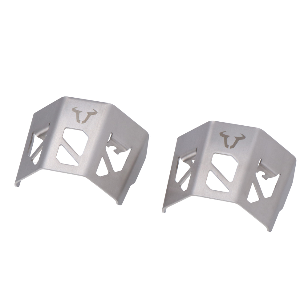 Sw Motech PROtection De Phare EVO Avec Grille. Argentee. Avec Logo Du Taureau Grave.