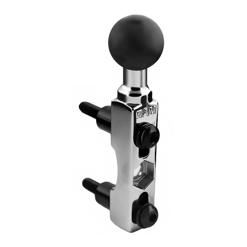 RAM MOUNTS Chrome Ram Cycle Handlebar Base W/1 Ball