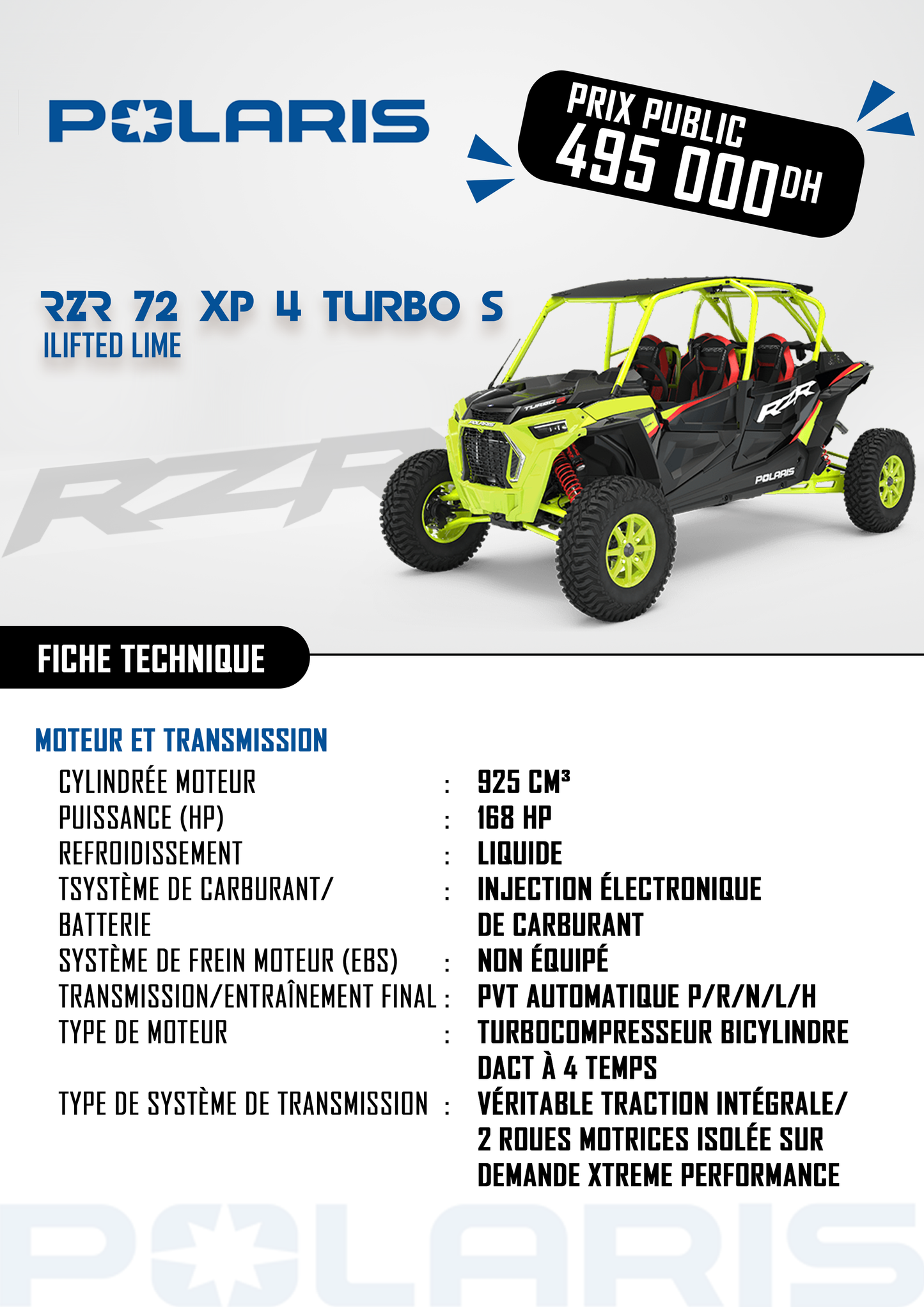 POLARIS RZR 72 XP 4 TURBO S