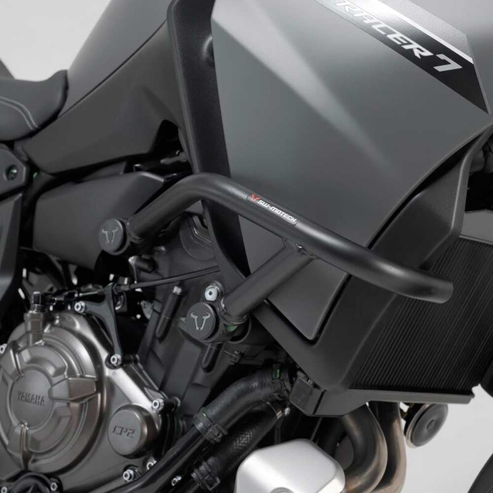 SW MOTECH Crashbar Noir Yamaha MT-07 Tracer (16-), MT-07 (20-).
