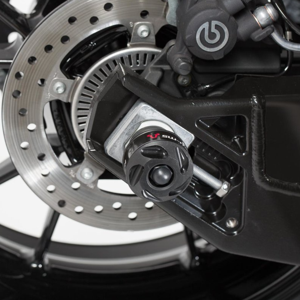 Sw Motech Roulettes De PROtection Pour Bras Oscillant. Noir. Bmw S 1000 R (14-), F 750/850 Gs (18-).