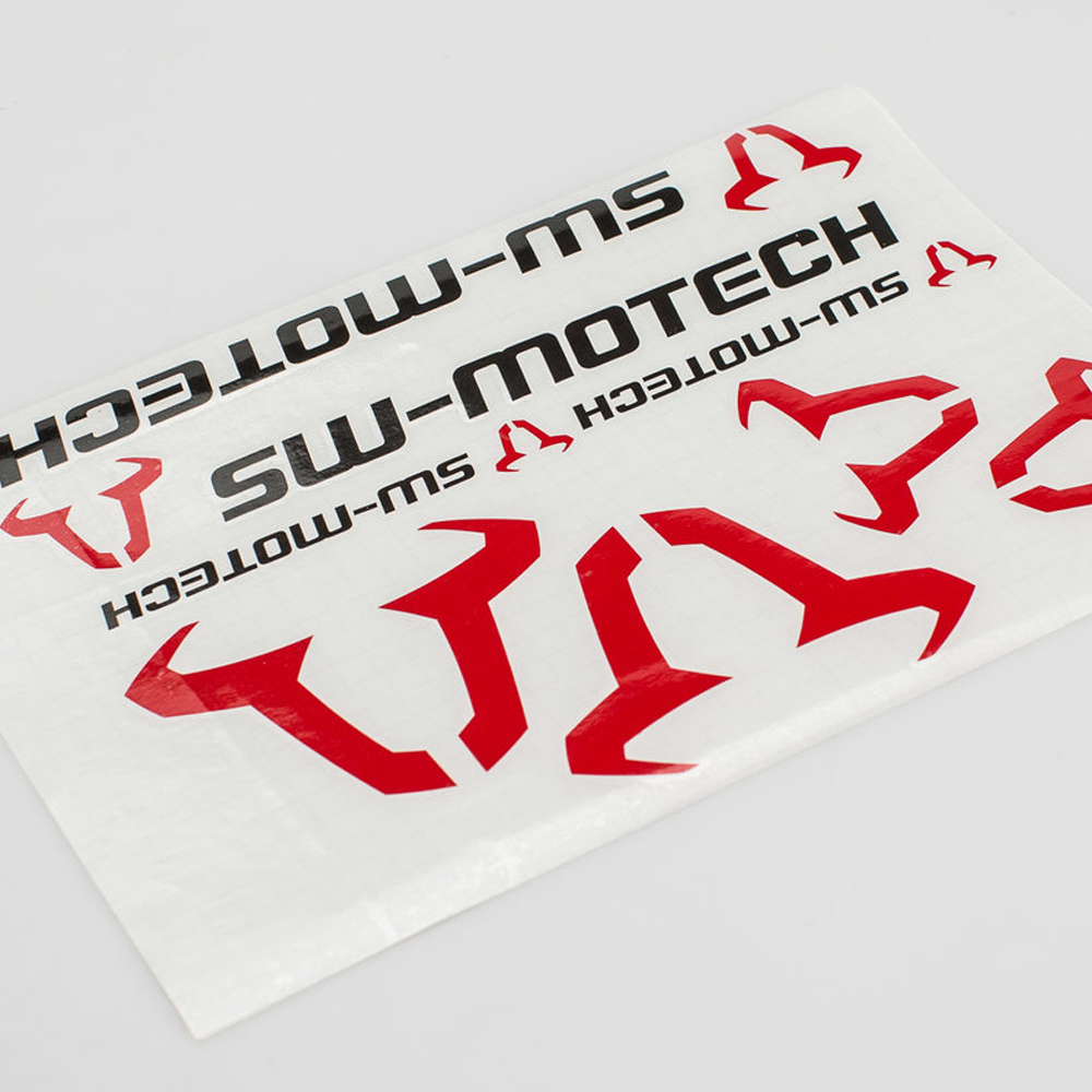 Sw Motech Sw Motech Set D'Autocollants Sw-Motech. 310X260 Mm. Taureau: Rouge, Sw-Motech: Noir.