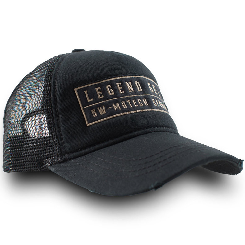 Sw Motech Legend Gear Casquette. Noir. 100 % Coton. Maille Filet. Taille Unique.