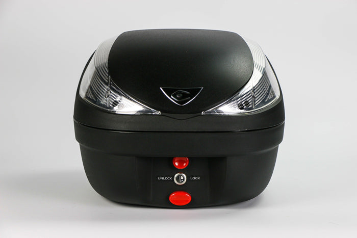 COOCASE Fusion Luxury With Remote Control, Alarm, Led Break Light, Inner Liner, Pearl White 28L