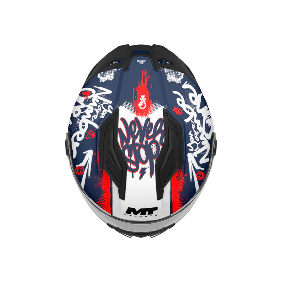 HELMET MT FF126Y STINGER 2 YOUTH ROCKET C17 MATT