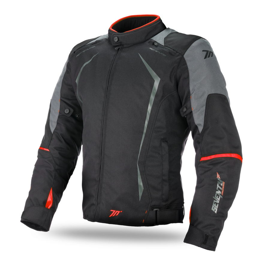 JACKET DF JR47 WINTER RACING MAN BLACK/red