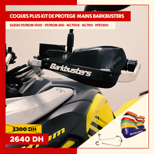 Coques plus Kit De Protège-Mains Barkbusters pour Suzuki VSTROM 1000 VSTROM 650 NC750X NC700 VFR1200