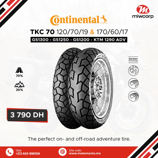 TKC 70 120/70/19 & 170/60/17