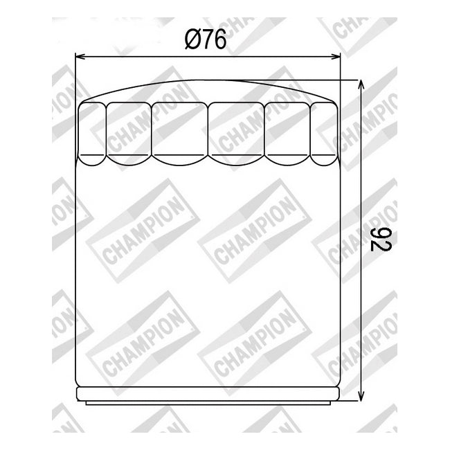 RMS Filtre A Huile Champion Cof070C Harley Davidson