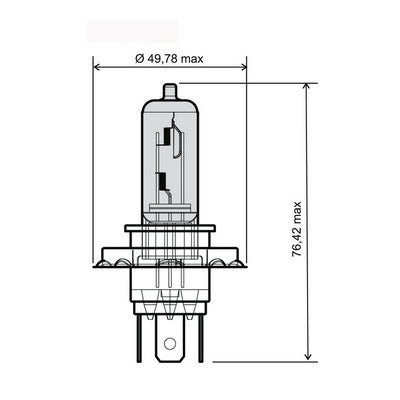 RMS Ampoule Blanche H4 12V 35/35W