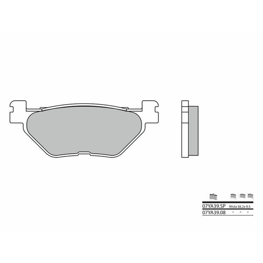 BIHR Plaquettes De Frein Moto Brembo 07Ya39 Sp Metal Fritte